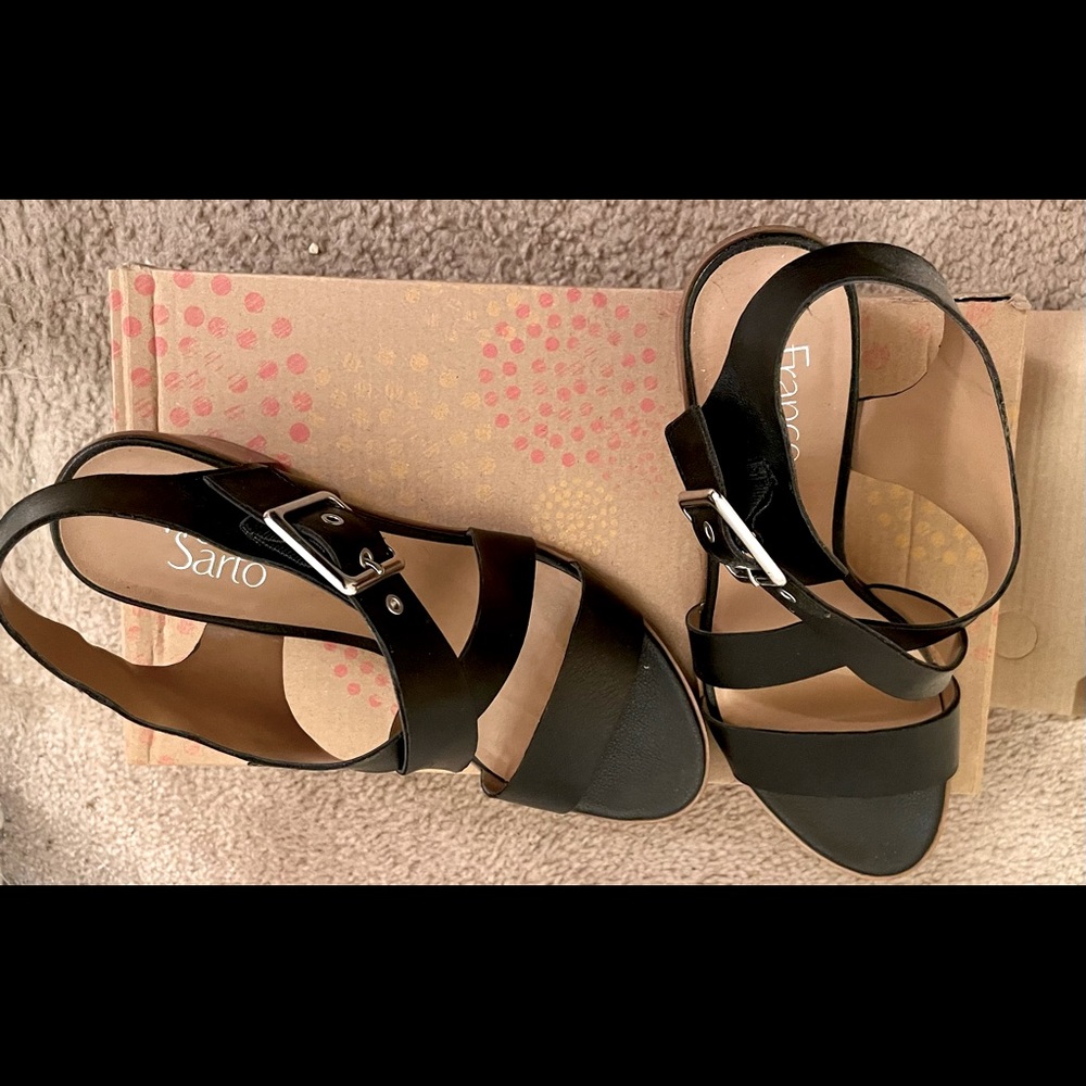 Franco Sarto Black Sandals